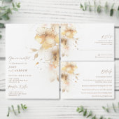 Elegante romantische Herbstblumenhochzeit Einladung (Personalisiere diese Kollektion eines unabhängigen Creators.)