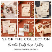 Elegant Romantic Rusty Rose Autumn Wedding Acryleinladungen