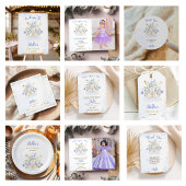 Five birthday party a Princess Castle Photo Einladung