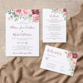 Budget rustikale Blütenfarbe Hochzeit Einladung Flyer (Personalisiere diese Kollektion eines unabhängigen Creators.)