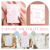 Blush Pink Jungle Safari Animals Baby Shower Pappteller