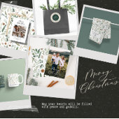 Sage Green Weihnachten minimale botanische Pappteller