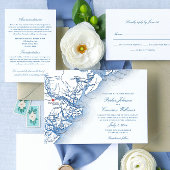 Elegant Savannah Georgia Wedding Navy Map Save The Date