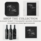 Elegant Minimal Mr. und Mrs. Wedding Napkins Serviette