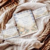 Elegant Seaside Shell Bridal Shower Serviette