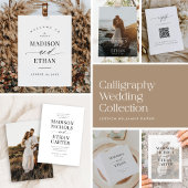 Elegante einfache kalligraphische Hochzeit Begleitkarte