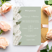 Minimalistische Botanische Hochzeit Save The Date