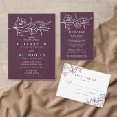 Lila Blumenhochzeit Gästebuch (Personalisiere diese Kollektion eines unabhängigen Creators.)