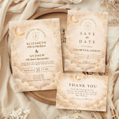 Elegante Sternennacht-Hochzeit RSVP Karte