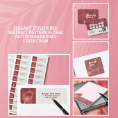 Eleganter Retro Stilvolle Red Abstrakt Nails Artis Visitenkarte