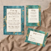 Aquamarin Gold Moderne Bibelverse Christliche Hoch Einladung (Personalisiere diese Kollektion eines unabhängigen Creators.)