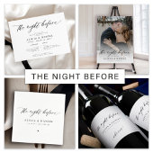 Probedinner am Abend vor der Hochzeit Weinetikett