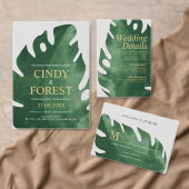 Elegante Tropical Monstera Leaf Wedding Save The Date (Personalisiere diese Kollektion eines unabhängigen Creators.)