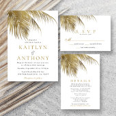 Eleganter Tropical Palm Tree Beach Begrüßung Poster
