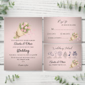 Elegant Pink Tulips Bouquet Wedding Geschenkschachtel (Personalisiere diese Kollektion eines unabhängigen Creators.)