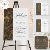 Elegant Vintage Cottage Botanical Fall Shower Tea Pappteller