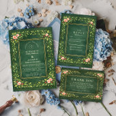 Elegante Vintage-Gartenhochzeit Save The Date