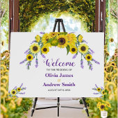 Sunflower & Lavender Wedding Return Address 