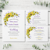 Sunflower & Lavender Wedding Return Address  (Personalisiere diese Kollektion eines unabhängigen Creators.)