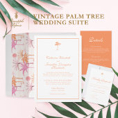 Elegante Tropical Palm Tree Wedding Einladung