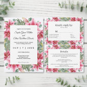 Rosa Stargazer-Lilie Florale Hochzeit Save the Dat Date (Personalisiere diese Kollektion eines unabhängigen Creators.)