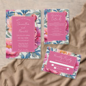 Elegante Watercolor Peony Blume Hochzeit Serviette (Personalisiere diese Kollektion eines unabhängigen Creators.)