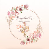 Elegant Wildflower Wreath Baby Shower Invitation Einladung
