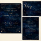 Elegante Starry night Wedding Einladung Modern
