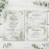 Elegant White Floral Wedding Ceremony Program Fan (Personalisiere diese Kollektion eines unabhängigen Creators.)