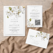 Orchids Frame Elegant Tropical Wedding RSVP Karte (Personalisiere diese Kollektion eines unabhängigen Creators.)