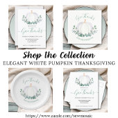 White Pumpkin-Erntedank Rechteckiger Pappuntersetzer