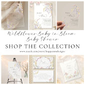 Wildblume Baby in Blütendusche Einladung