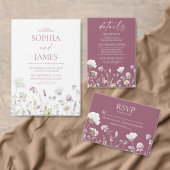 Wildflower Wild Flower Floral Wedding RSVP Card (Personalisiere diese Kollektion eines unabhängigen Creators.)