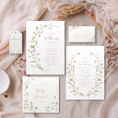 Dusty Blue Wildblume Rustic Boho Brautparty Pappteller