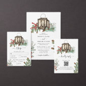 Winter Pine Trees Lantern Hochzeitsorden Programm (Personalisiere diese Kollektion eines unabhängigen Creators.)