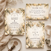 Elegante Winterhochzeit Save The Date