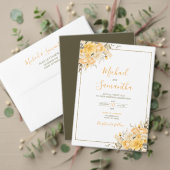 Elegante Hochzeiten in Gelb und Elfenbeinküste Einladung (Personalisieren Sie die Kollektion dieses unabhängigen Creators. Test)