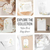 Elegant Yellow Floral Gift Tag Geschenkanhänger