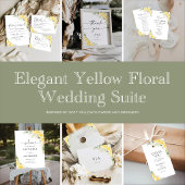 Elegant Yellow Flat Thank You Card Dankeskarte