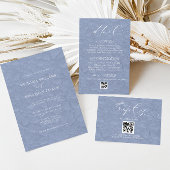 Blumenblauer Eleganter Hochzeitstag Acryleinladungen