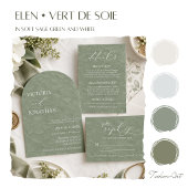 Sage Green Simple Elegant Save The Date