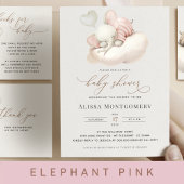 Elephant Baby Shower Einladung