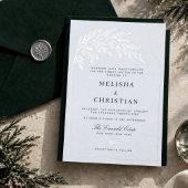 Klassisches Smaragdgrün Winter | Save-the-Date-Kar Save The Date