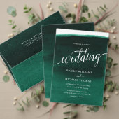 Emerald Green Watercolor Wedding RSVP Karte (Personalisieren Sie die Kollektion dieses unabhängigen Creators. Test)