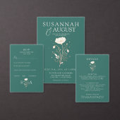 Smaragdgrüne Hochzeit  Gästebuch (Personalisiere diese Kollektion eines unabhängigen Creators.)