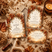 Verzauberte Herbstbogenhochzeit Save The Date