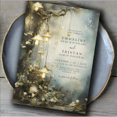 Enchanted Hanging Lanterns Wedding RSVP Karte