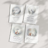 Verzaubertes Wald-Fuchs-Paar-Monogramm-Hochzeit Save The Date