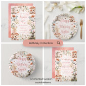 Der erste Geburtstag der verzauberten Wald-Pilzmäd Serviette