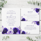 Blaue Eleganz: Schöne Rose Hochzeit Acryleinladungen (Personalisiere diese Kollektion eines unabhängigen Creators.)